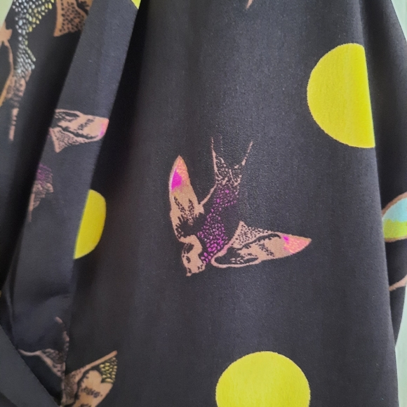 Bird and Polka Dot Print Plus Size Dress by Diya NWOT - Picture 10 of 13